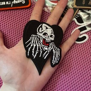 New Few & Far Co. Skeleton Heart Patch